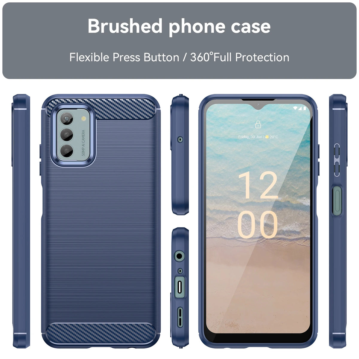 Soft TPU Phone Case For Nokia G42 G60 G310 C32 C22 C12 C31 C21 Plus G21 G11 G50 XR20 Thick Simple Covers