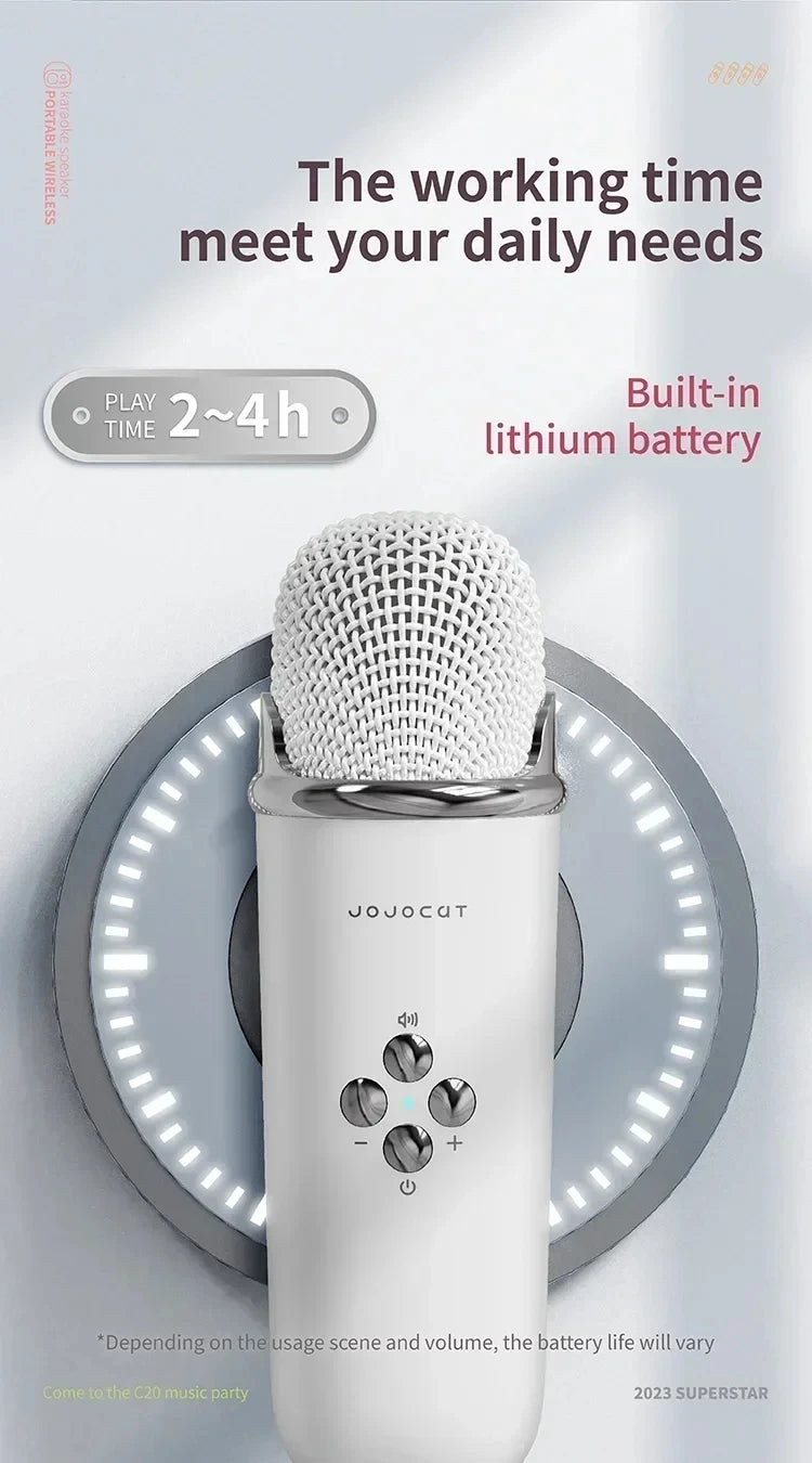 Karaoke Portable Wireless Bluetooth Speaker With Microphone Machine Radio FM Caixa De Som Mini Sound Box Music Small Column Mp3
