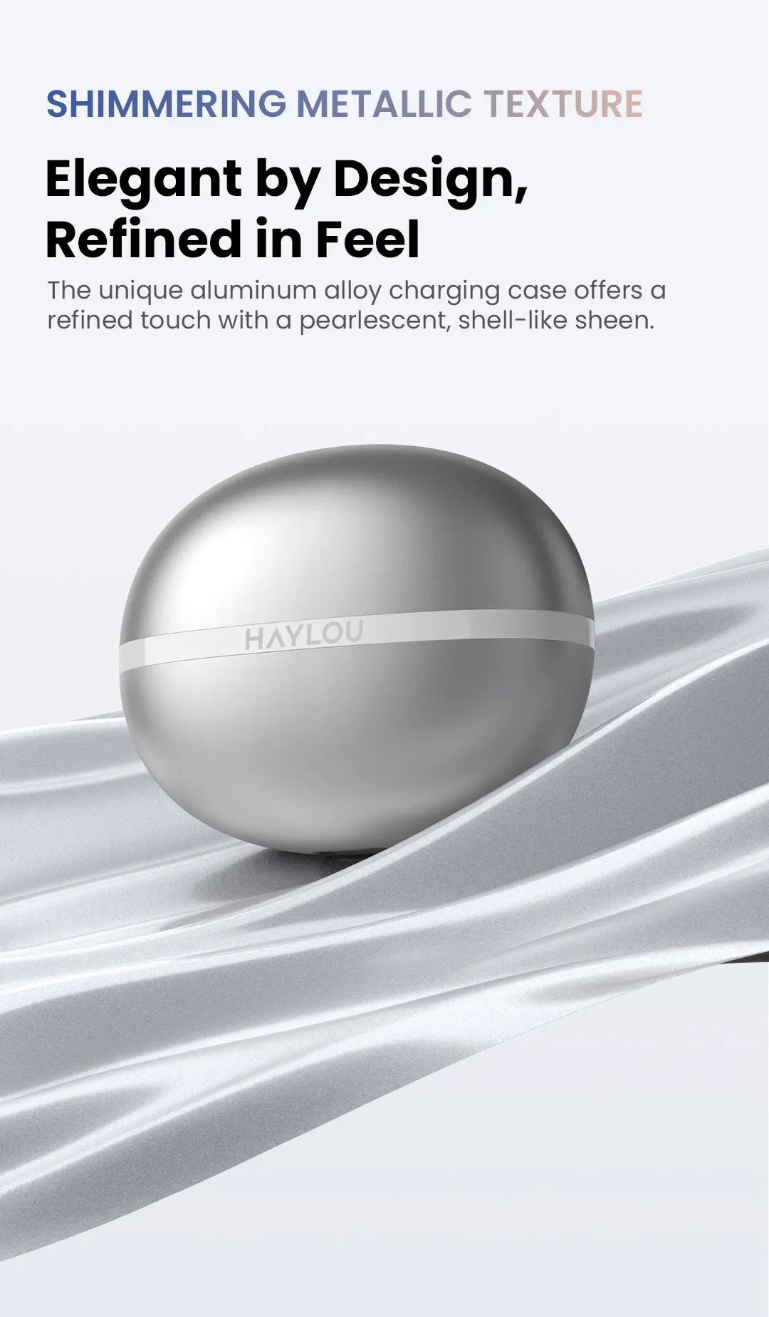 HAYLOU Flowbuds N50 ANC Bluetooth 6.0 Wireless Earphones Active Noise Cancellation 6 Mics AI Claer Call Earbuds 32H Playtime