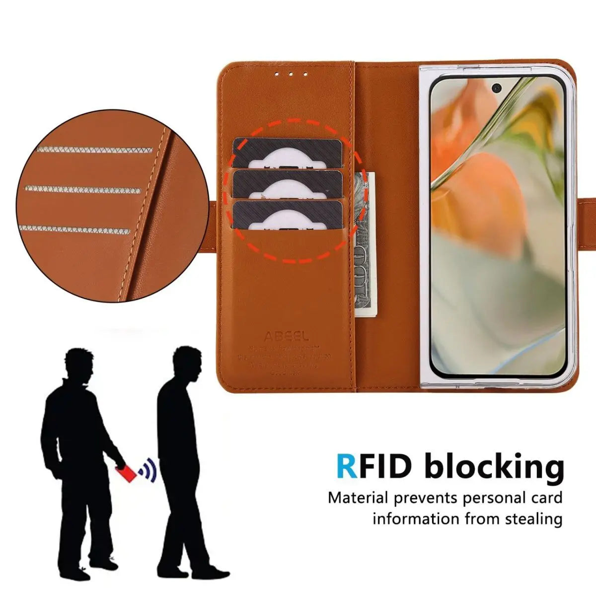 For Google Pixel 11 Pro Fold Case PU Leather Pattern Flip All Inclusive Phone Cover Fingerprint-Resistant Shockproof Bumper