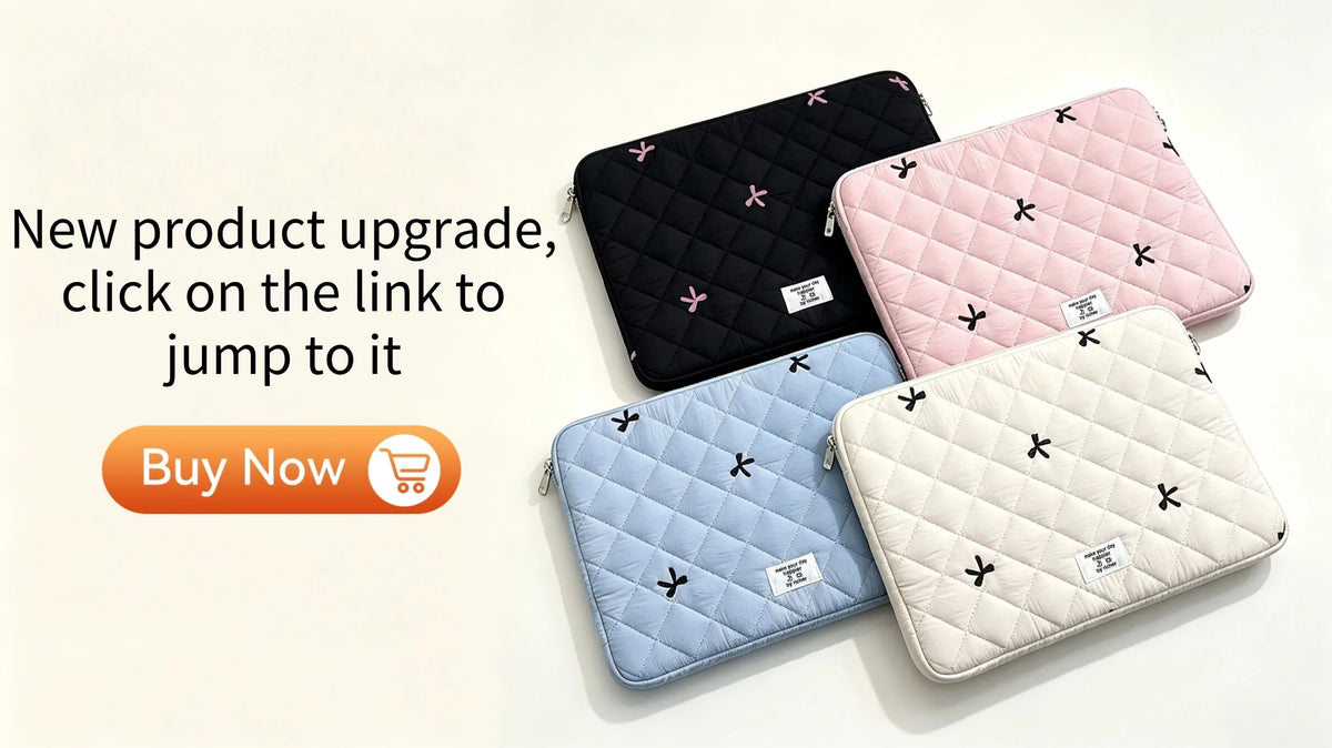 New Bowknot Fluffy Laptop Bag 11/13/15In Shockproof Tablet Sleeve Case Printing Computer Cover Bag for iPad Tablet Protection