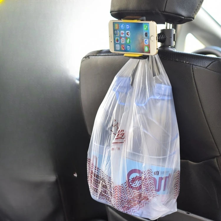 Universal Car Headrest Phone Tablet Holder Rear Seat Mount Stand Adjustable Hanging Hook for Mobile Phone iPad