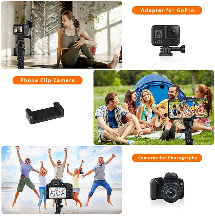 WEFOR Phone Tripod, Selfie Stick Tripod with Remote, Upgraded iPhone Tripod Stand & Travel Tripod, Solidest Cell Phone Tripod
