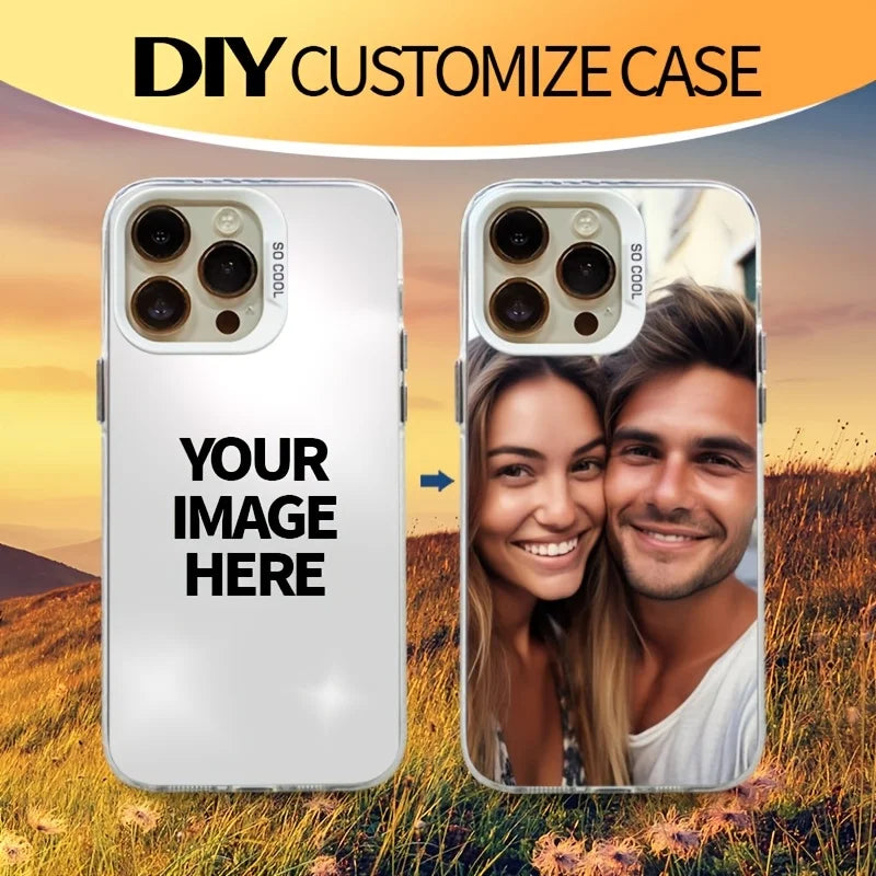 Suitable For iPhone 17 Air 16e 16 15 14 13 12 11 Pro Max Plus Mini IMD Phone Case DIY Photo Customization Shockproof Back Cover