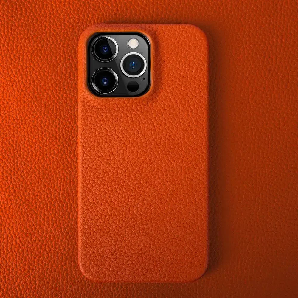 For Iphone 14 Pro Max Case Luxury Genuine Leather Cover Business Phone Cases Back Cover for Iphone 13 18Pro 15 12 XR XSMax Coque