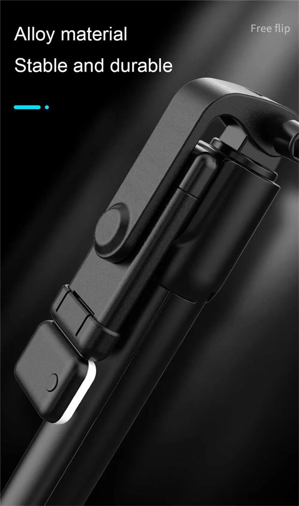 Portable Bluetooth Selfie Stick Tripod Holder with Remote Shutter Fill Light Extendable Wireless Remote Retractable Phone Stand