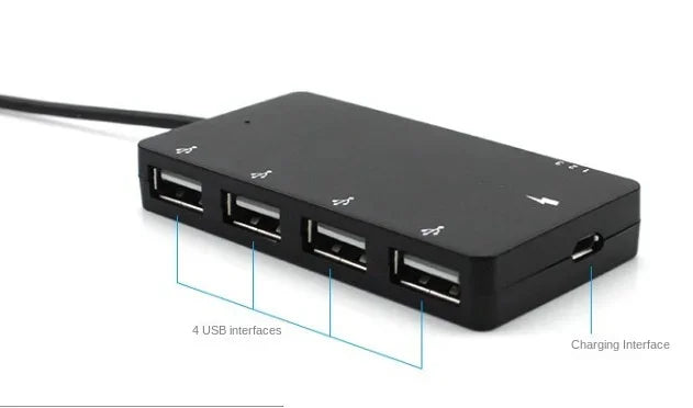 1 Set Micro USB OTG 4 Port Hub Power Charging Adapter Cable For Smartphone Tablet High Speed