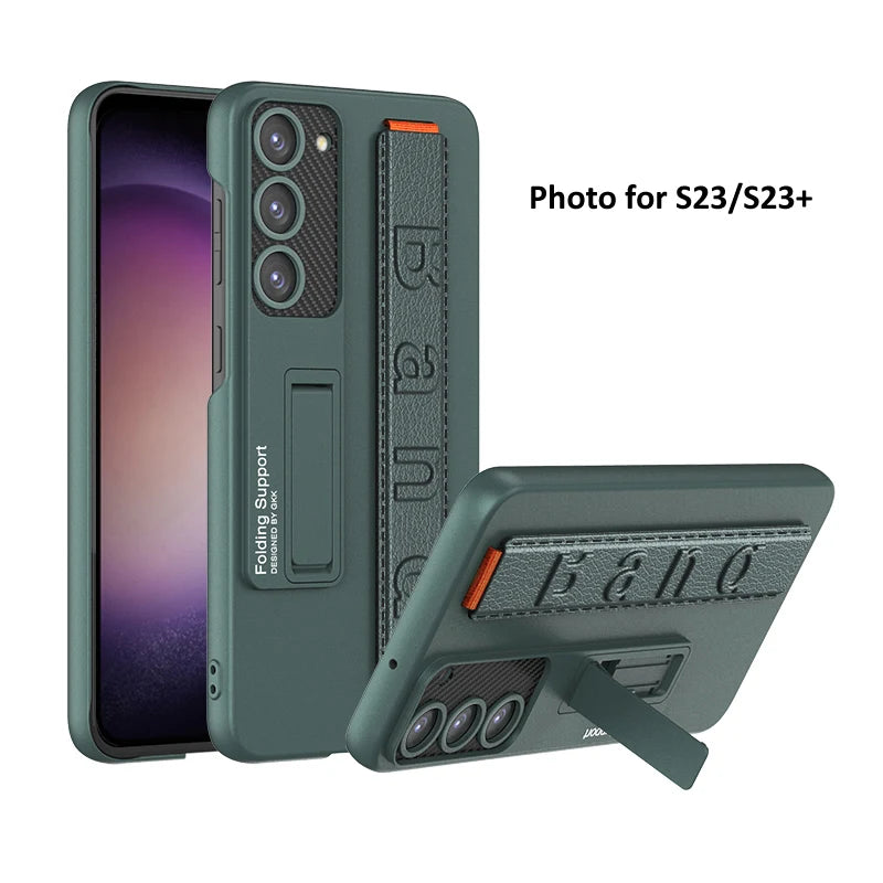 Finger Hand Grip Band Belt Strap Case For Samsung Galaxy S22 S23 S24 S25 Ultra Plus Elastic Band Shell