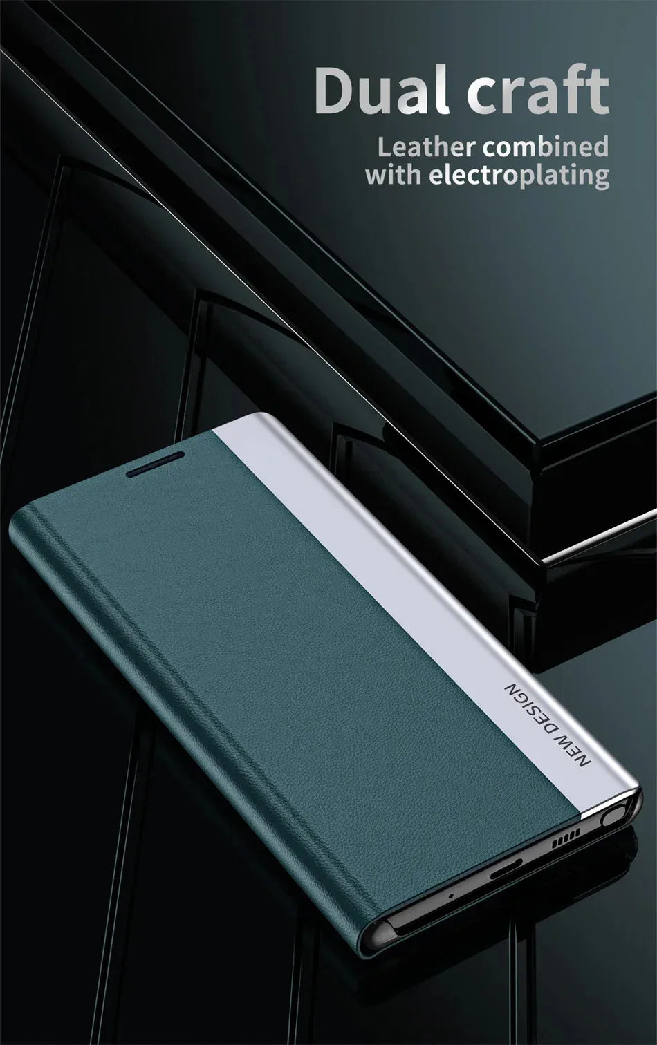 Luxury Leather Flip Plating Phone Cases For Samsung Galaxy S26 S25 S23 S22 S24 Ultra A15 16 17 25 26 35 36 55 56 Back Cover