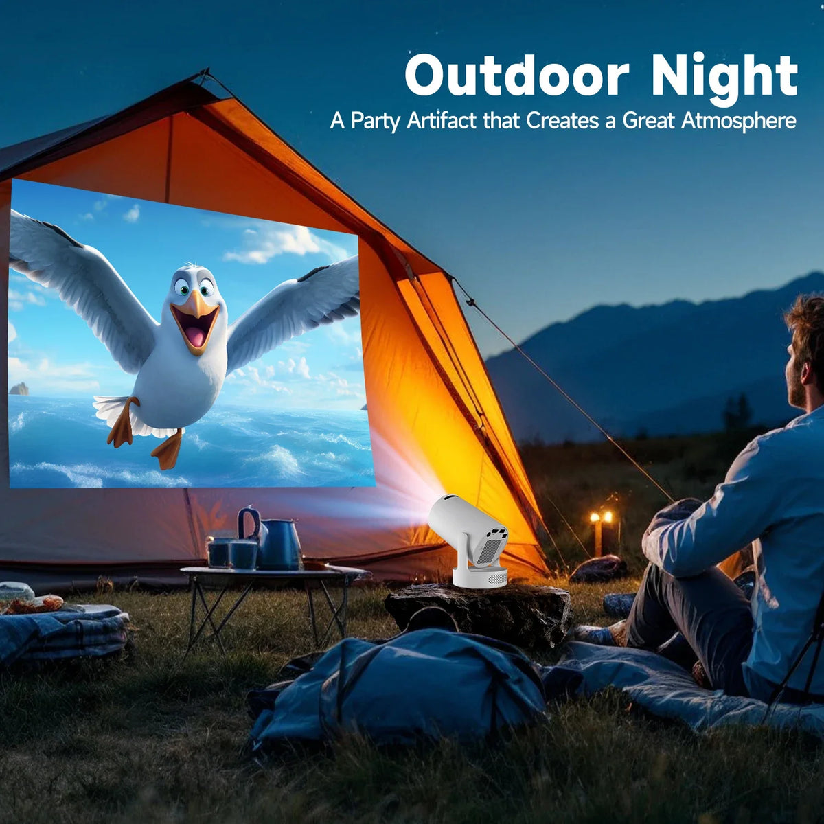 Magcubic 8K Projector HY300Pro+ Voice Control Projector Android 14 Beam 8000 Lumens Wifi6 BT5.4 Outdoor 8K Projector Portable Add Airmouse