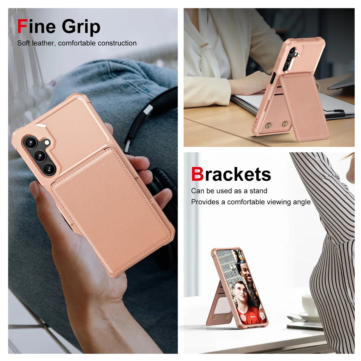Card Slots Wallet Stand Case For Samsung Galaxy S26 S25 S24 S23 S22 S21 Ultra Plus FE A57 A37 A56 A36 A26 A55 A35 A54 A34 Cover