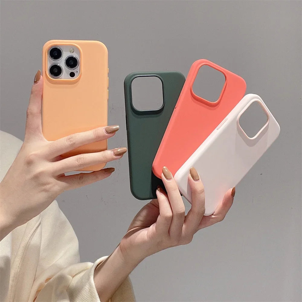 Original Liquid Silicone Cases For iPhone 15 14 11 13 12 Pro Max Mini XR X XS 8 7 Plus SE2020 Luxury Soft Case Phone Accessories