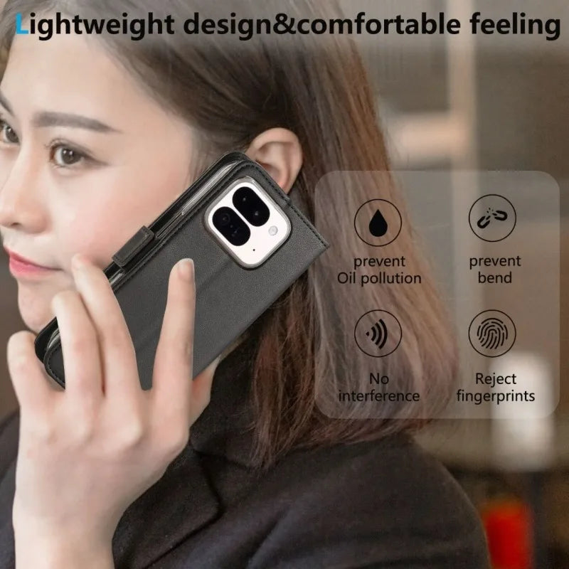 For Google Pixel 11 Pro Fold Case PU Leather Pattern Flip All Inclusive Phone Cover Fingerprint-Resistant Shockproof Bumper