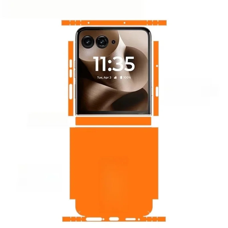 Colorful Anti-Scratch Phone Skin For Motorola Razr60 40 50 Ultra Back + Hinge Decal Matte Film For Moto Razr 40 50 Decal Sticker