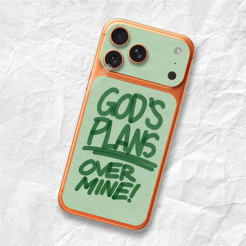 God's Plan Blessing Words Removable UV Film for iPhone 17 Pro 17 ProMax Protective Sticker