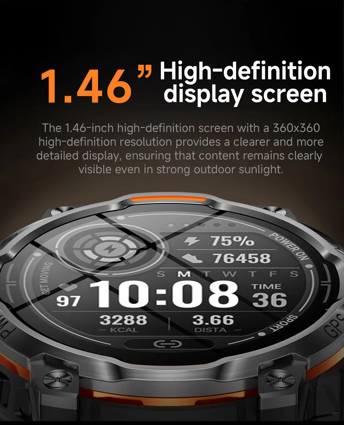 New Technology 2026 Offline Map GPS Smart Watch Men 1200mAh Battery Waterproof Compass Altimeter 100+Sports Military Smart Watch