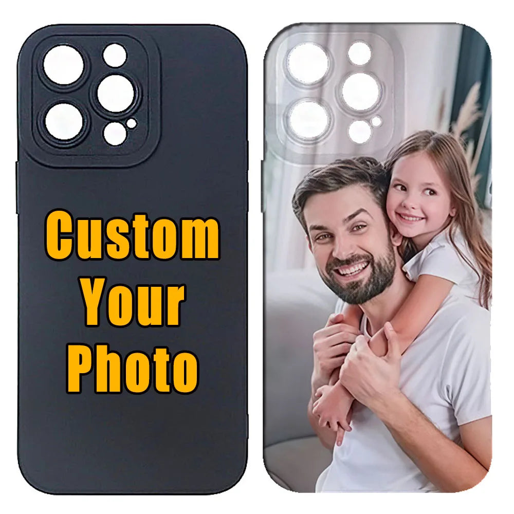 Customized transparent Soft Phone Case for iPhone 17 Air 16 15 14 13 12 11 Pro Max 7 8 Plus XS XR Personalized Design DIY Photo