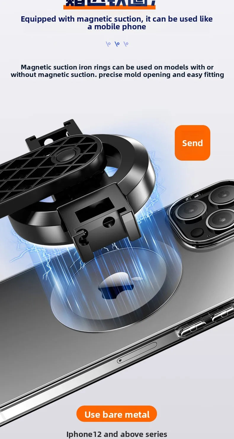 P135 Magnetic Bluetooth Selfie Stick Tripod, Universal Phone Floor Stand with 4-Leg Stable Base, Wireless Remote Photo Shooting,
