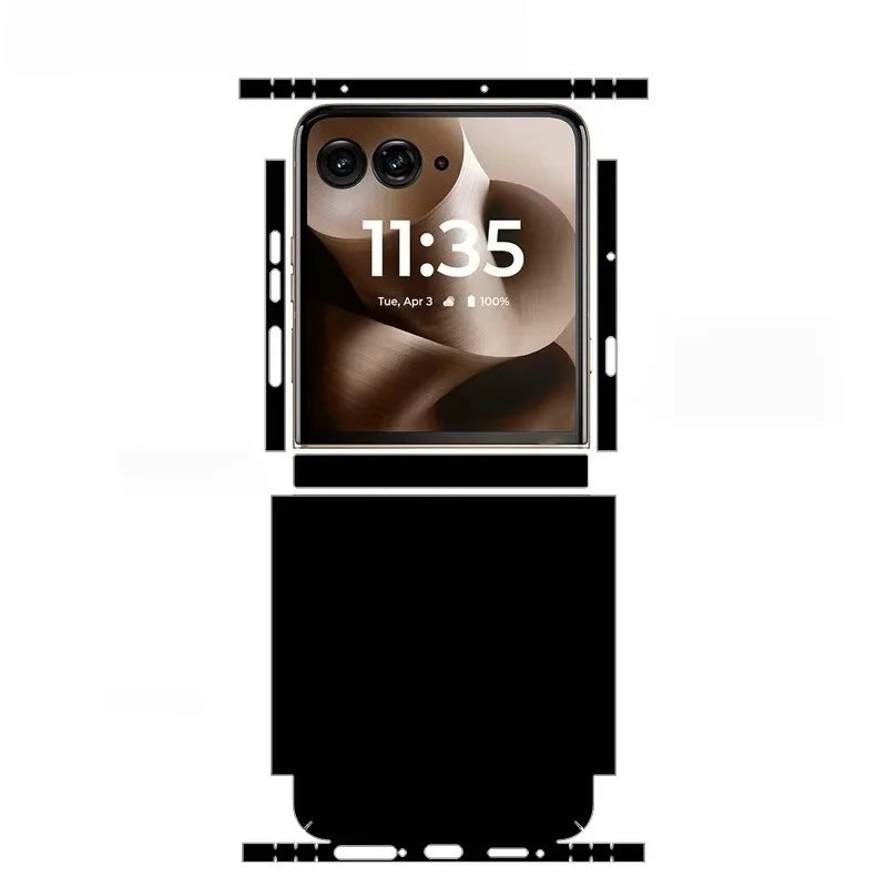 Colorful Anti-Scratch Phone Skin For Motorola Razr60 40 50 Ultra Back + Hinge Decal Matte Film For Moto Razr 40 50 Decal Sticker