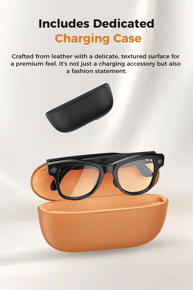 New 2026 Smart Camera Glasses, 1200P Recording, 8MP Photo, 32GB Storage, WiFi App Transfer, Bluetooth Music Call Eyewear Outdoor