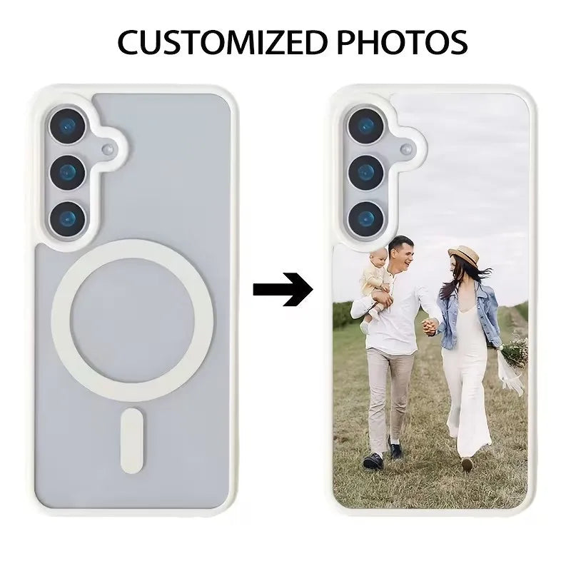 DIY Customized Pouple Photo Phone Case For Samsung Galaxy S26 S25 S24 S23 S22 Ultra Plus FE 5G Color Magsafe Protective Cover