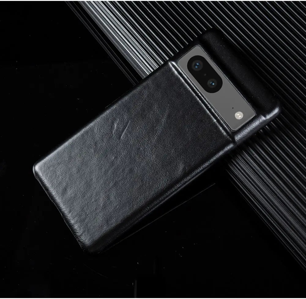 For Google Pixel 7 Case Luxury Oil Wax Genuine Leather Cover Pixel 6A 8Pro 7Pro 5A Capa Protective Etui Back Coque Carcasa Shell
