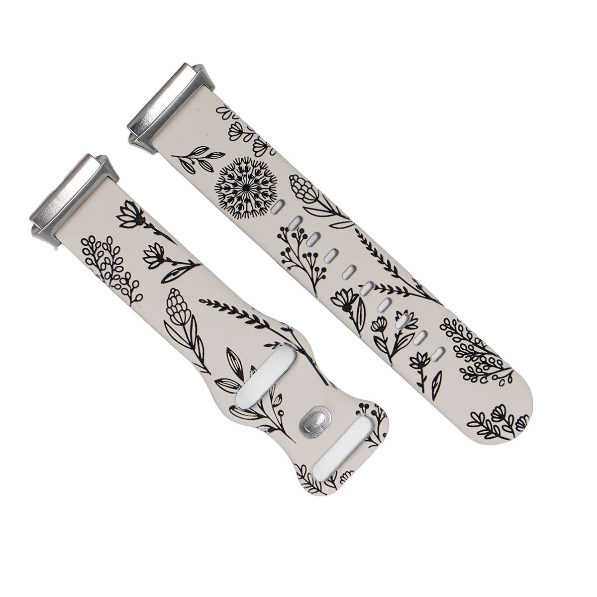Flower Design Engraved Silicone Strap For Redmi Watch 3 /3 Lite /3 Active Two-tone Silicone Sport Strap For Redmi Watch3
