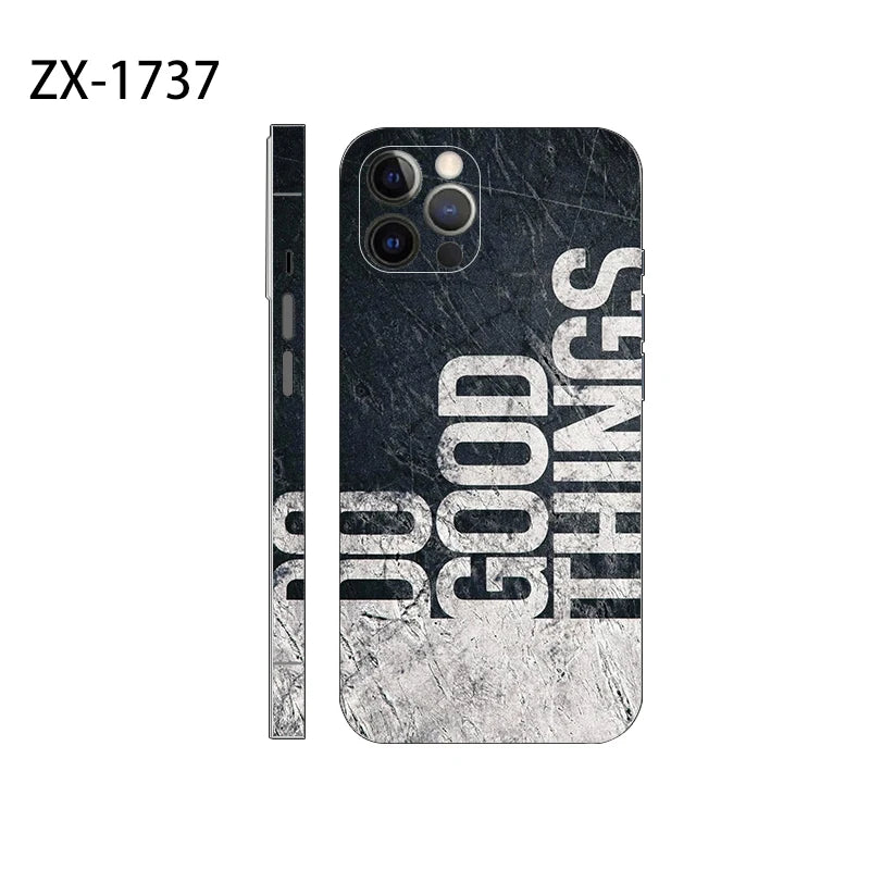 New Skin Sticker For iPhone 16 Pro Max Back Film 16 14 Plus 13 12 Mini Protective Decal Wrap Side Frame Protector No Case