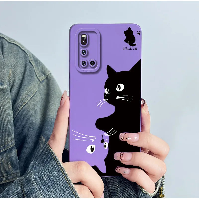 For Vivo V19 Phone Case vivoV19 Back Cover Soft Silicone Sweet Painted Cartoon Shell Capa Lovely Printed Protective Coque Cases