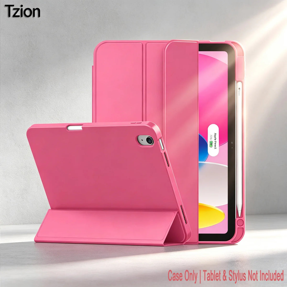 Case for iPad 10th Gen 2022 /(A16)11th Gen 2025,Auto Sleep/wake,Slim Tri-fold Stand TPU Back Protective Cover with Pencil Holder