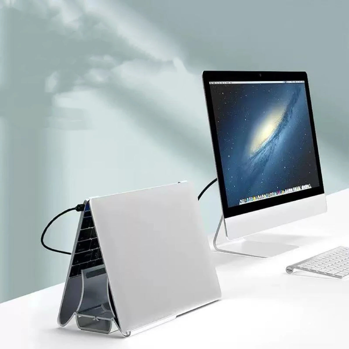 Vertical Laptop Stand Heat Dissipation Non-slip Laptop Stand Gravity Induction Holder Notebook Dock for iPad Pro Tablet Stand