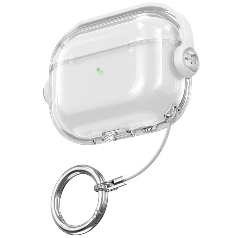 For AirPods Pro3 2 Pink Clear Case Cute Music Stand Holder Silicone Soft TPU Protective Earphone Cover For Airpods 5 4 2 3 case