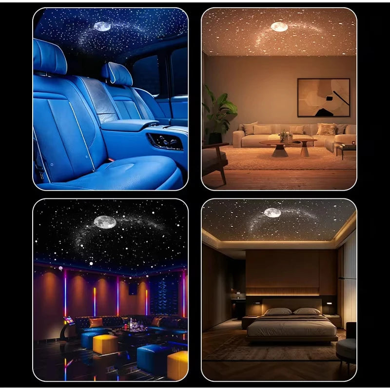 2027 Upgraded Hd Smart Dynamic 5d Holographic Night Light Projector, Plug and Play Hd Star Projector, 360° Adjustable Hd Galaxy