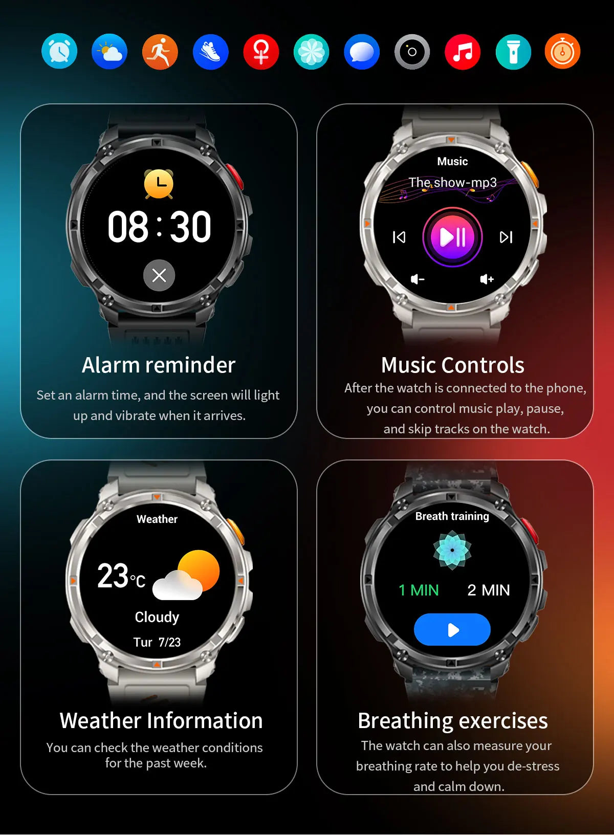 2026 New T-Rex3 Pro 1100mAh Battery Smart Watch GPS Path 5ATM Waterproof Sports Run Tracker Outdoors Compass Military Smartwatch