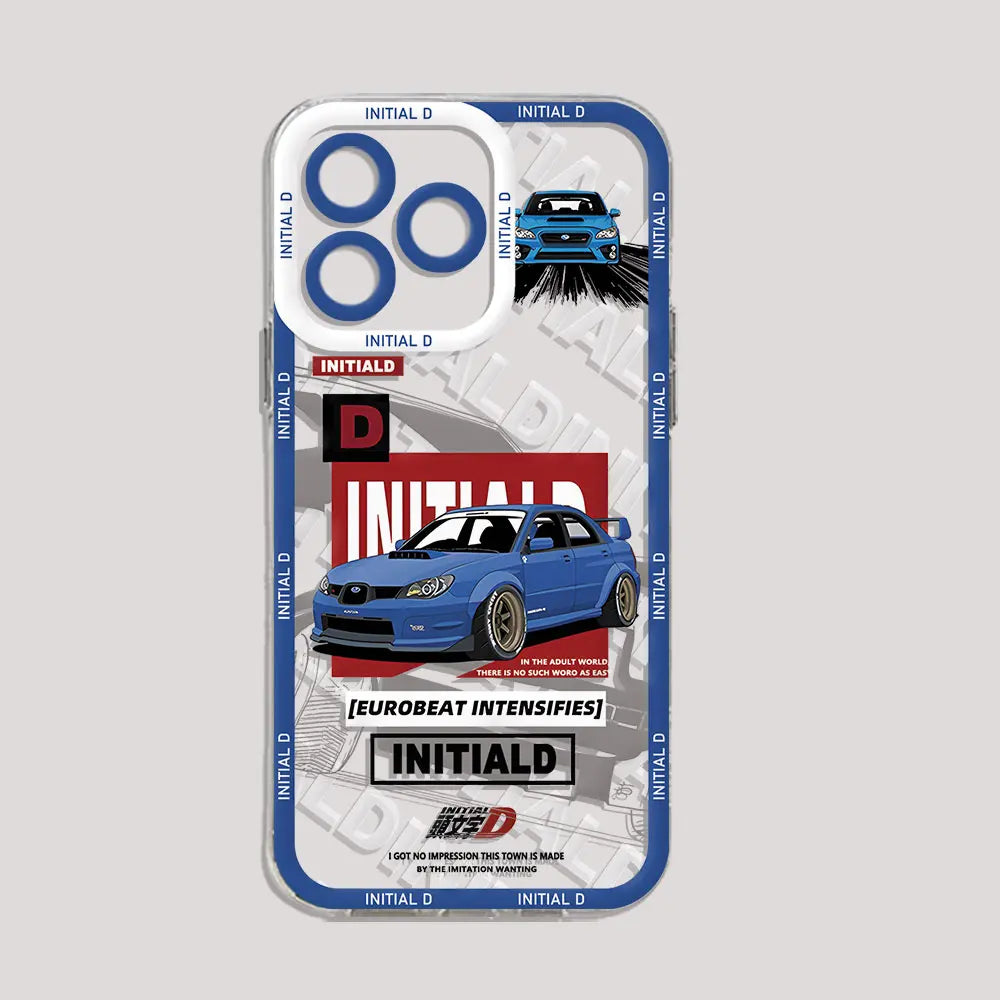 Anime Initial D AE86 Phone Case For iPhone 15 14 13 12 11 Mini Pro Max X XR XSMax 6S 6 7 8 Plus SE20 Transparent Cover