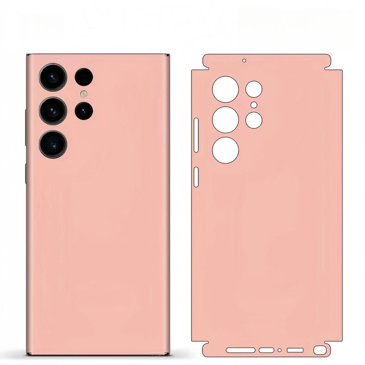Plain Macaroon Color Decal Skin for Samsung S24 S23 S22 Ultra S22 5G Back Screen Protector Film Cover 3M Wrap Sticker