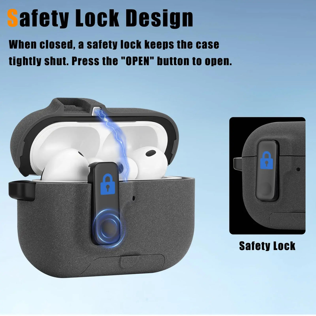 Magnetic Lock Case For Airpods Pro 3 with Kickstand Keychain & Lanyard Shockproof Drop-Proof Cover Men Women For Airpods Pro 3