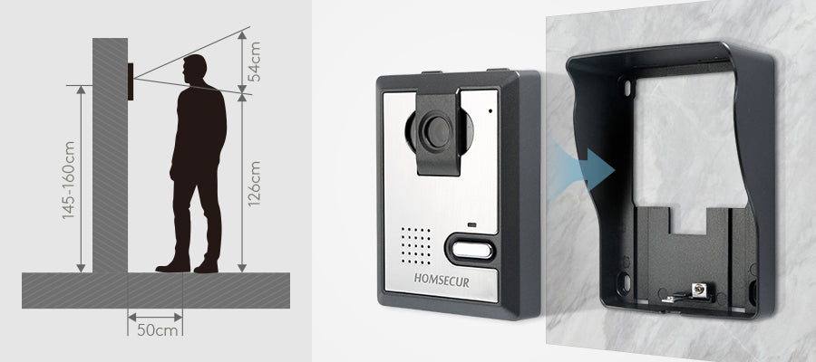Doorbell Camera Outdoor Station XC005 For HOMSECUR HDS Video Door Phone Doorbell System