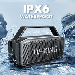 W-KING D9-1 100W Peak 60W RMS Deep Bass Bluetooth Speaker, IPX6 Portable Waterproof Loud Bluetooth Speakers Wireless with Subwoofer