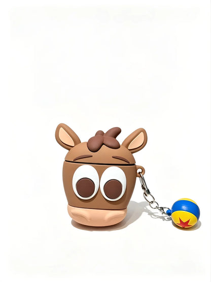 Kawaii Toy Cartoon Headphone Case Silicone Shockproof Cover for Apple Airpods 4 Airpods Pro3 Pro2 4 Earphone Case with Charm Cov