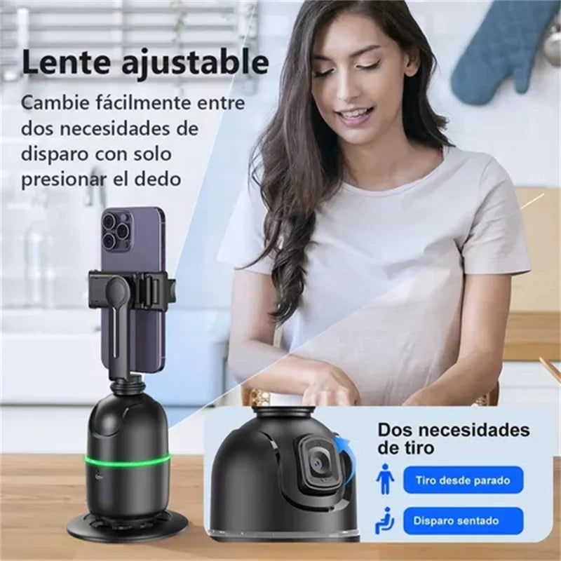 Selfie Stick Stabilizer 360° Auto Face Tracking AI Gimbal All-in-One Desktop Phone Holder Tripod for Smartphone Video Vlog Live