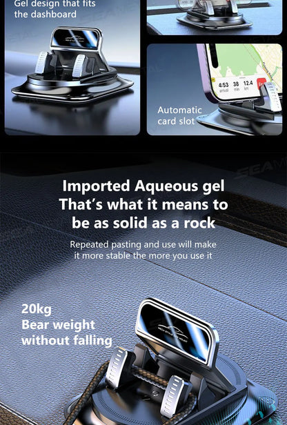 SEAMETAL Universal 360° Rotatable Car Phone Holder Anti-Slip Dashboard Phone Mount Non-Slip GPS Holder Stand for All Smartphones