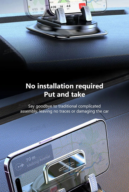 SEAMETAL Universal 360° Rotatable Car Phone Holder Anti-Slip Dashboard Phone Mount Non-Slip GPS Holder Stand for All Smartphones