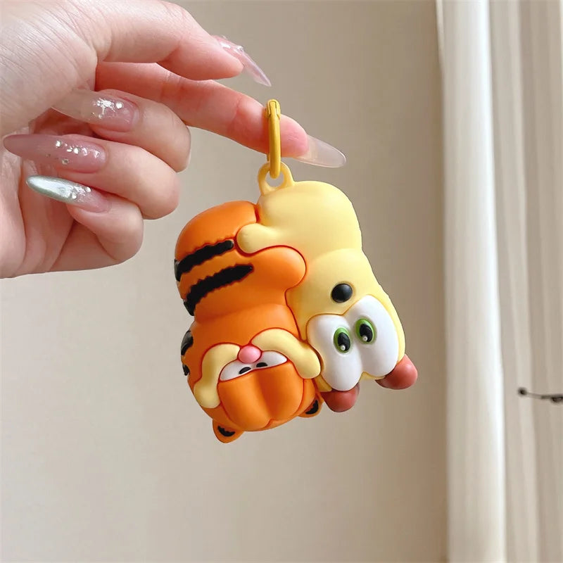 Kawaii Cute Cat Headphone Case For Apple Airpods 4 3 Pro 2 Cover Silicone Headphone Charging Cases For Airpod Pro2 Headset Funda