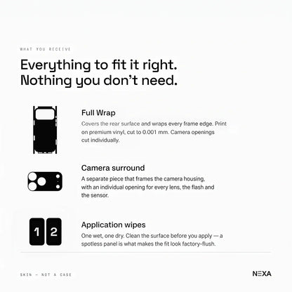 Full Wrap Skin for iPhone 18 Pro Max 18 Pro 17 Pro Max - [BURGUNDY] [PC01] | Full Wrap & Camera | Nexa Skins