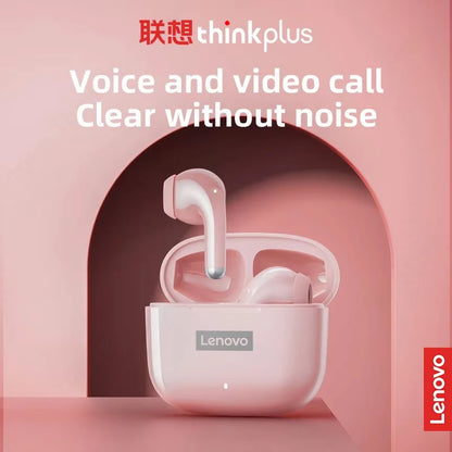 Lenovo LP40 Pro Wireless Earbuds Bluetooth 5.1 25H Playtime USB-C Fast Charge Deep Bass Touch Control IPX5 Sport Headphones
