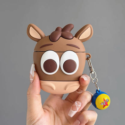 Kawaii Toy Cartoon Headphone Case Silicone Shockproof Cover for Apple Airpods 4 Airpods Pro3 Pro2 4 Earphone Case with Charm Cov
