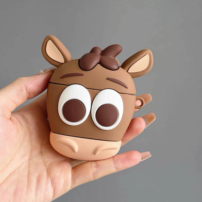 Kawaii Toy Cartoon Headphone Case Silicone Shockproof Cover for Apple Airpods 4 Airpods Pro3 Pro2 4 Earphone Case with Charm Cov