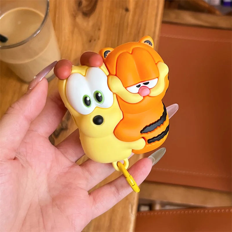 Kawaii Cute Cat Headphone Case For Apple Airpods 4 3 Pro 2 Cover Silicone Headphone Charging Cases For Airpod Pro2 Headset Funda