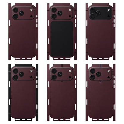 Full Wrap Skin for iPhone 18 Pro Max 18 Pro 17 Pro Max - [BURGUNDY] [PC01] | Full Wrap & Camera | Nexa Skins